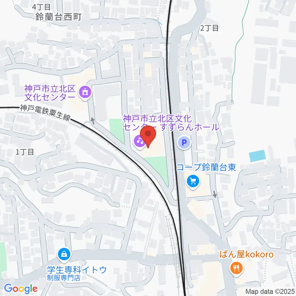 神戸市立北区文化センター周辺のホテル一覧地図