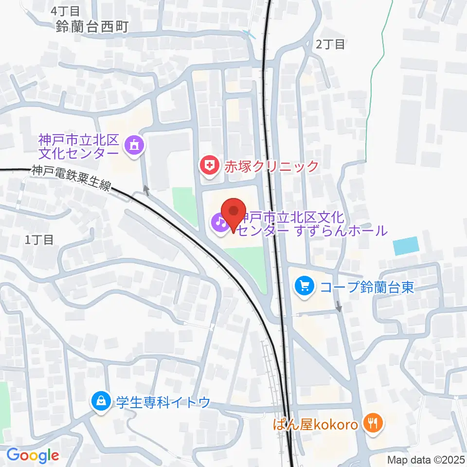 神戸市立北区文化センター周辺のホテル一覧地図