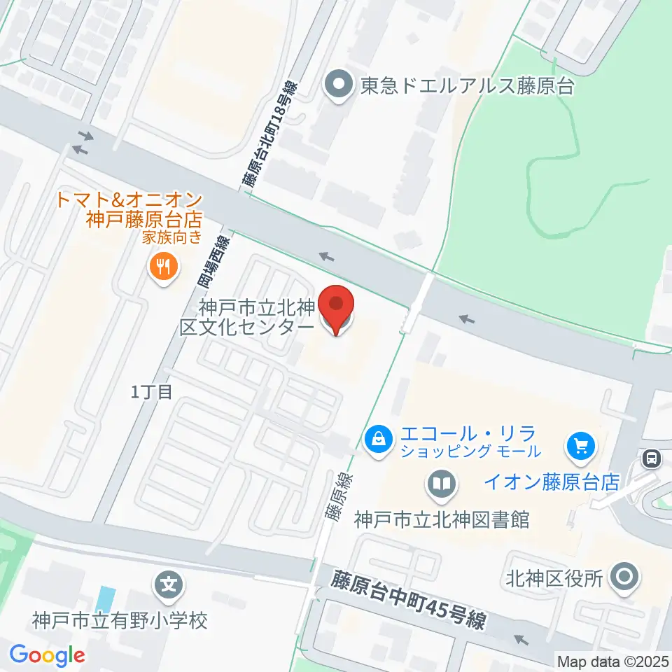 神戸市立北神区文化センター周辺のホテル一覧地図