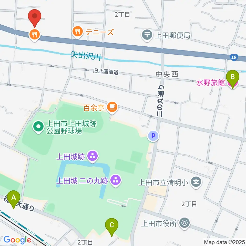 サンピアン 上田店周辺のホテル一覧地図