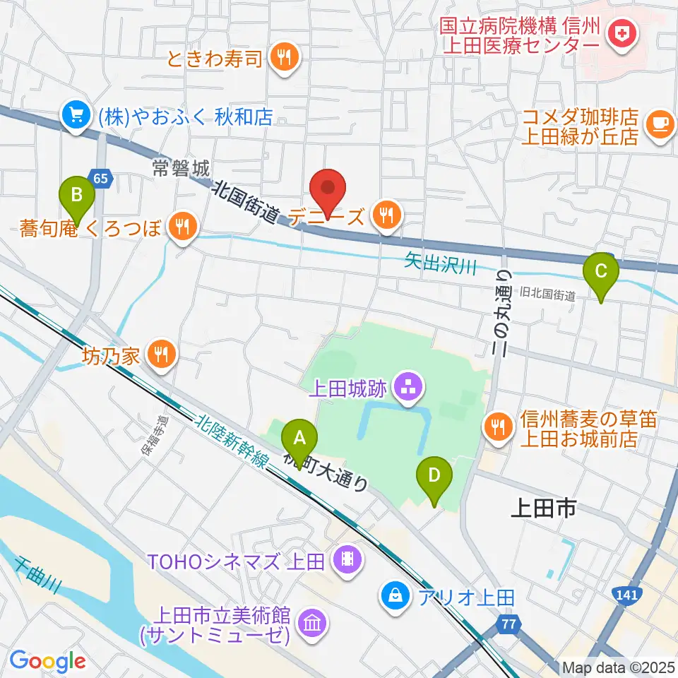 サンピアン 上田店周辺のホテル一覧地図
