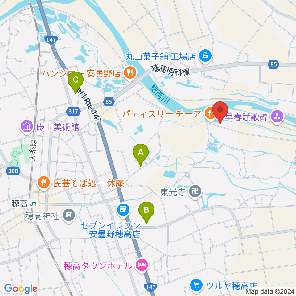 あづみ野コンサートホール周辺のホテル一覧地図