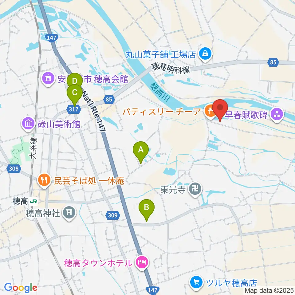 あづみ野コンサートホール周辺のホテル一覧地図