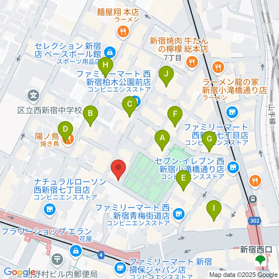 新宿21世紀周辺のホテル一覧地図
