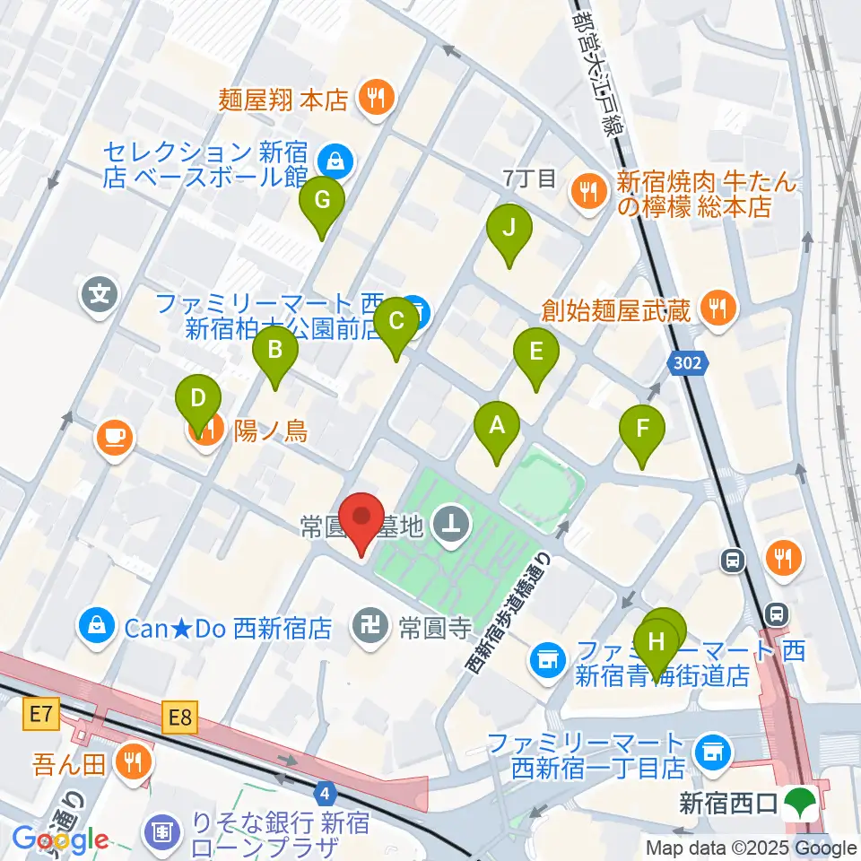 新宿21世紀周辺のホテル一覧地図