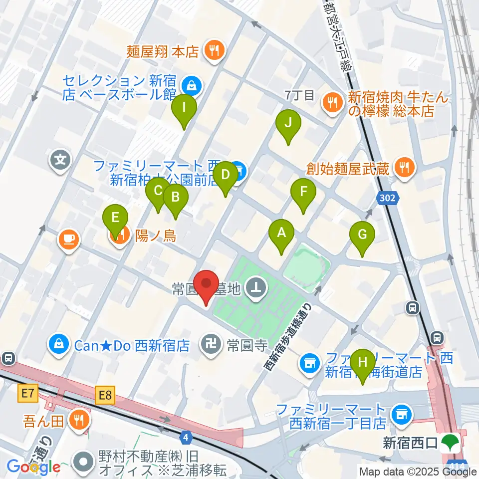 新宿21世紀周辺のホテル一覧地図