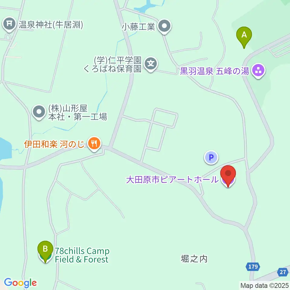 大田原市ピアートホール周辺のホテル一覧地図