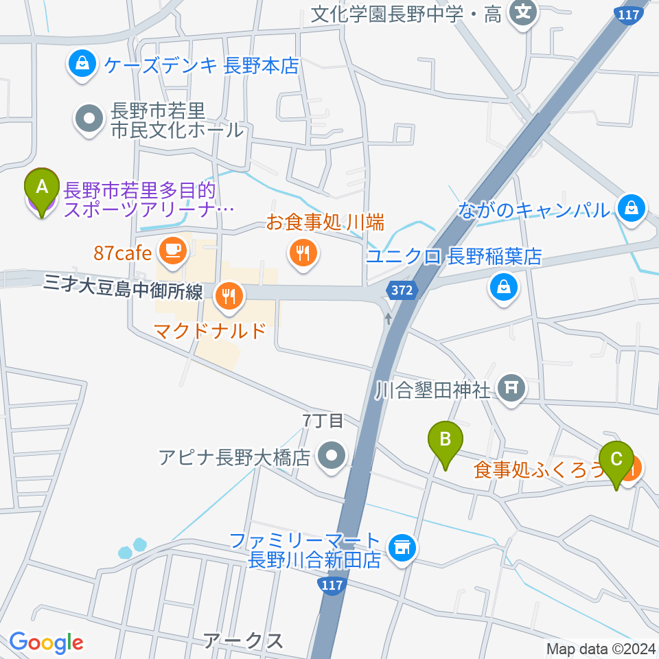 ビッグハット周辺のホテル一覧地図