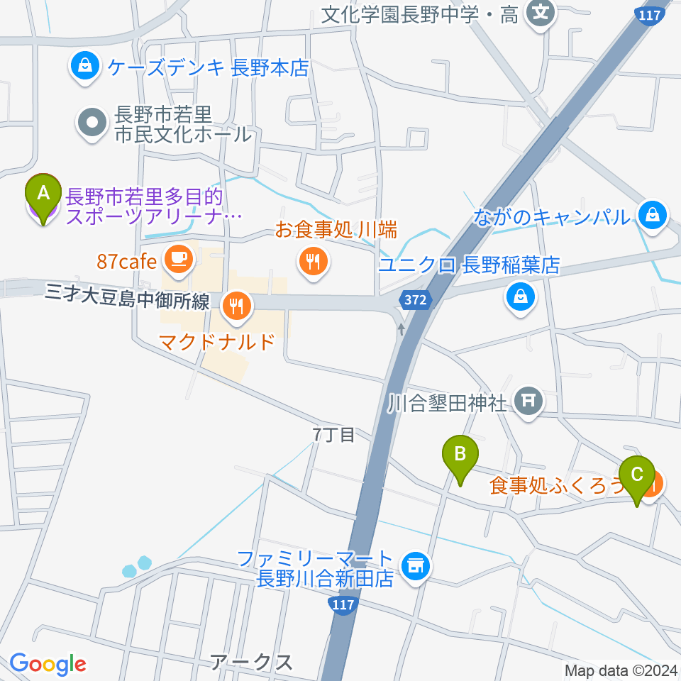 ビッグハット周辺のホテル一覧地図