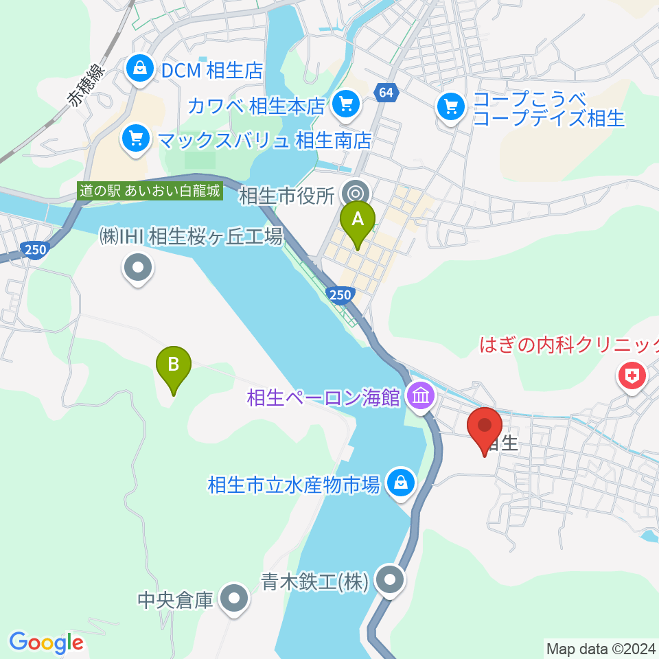 相生市文化会館 扶桑電通なぎさホール周辺のホテル一覧地図