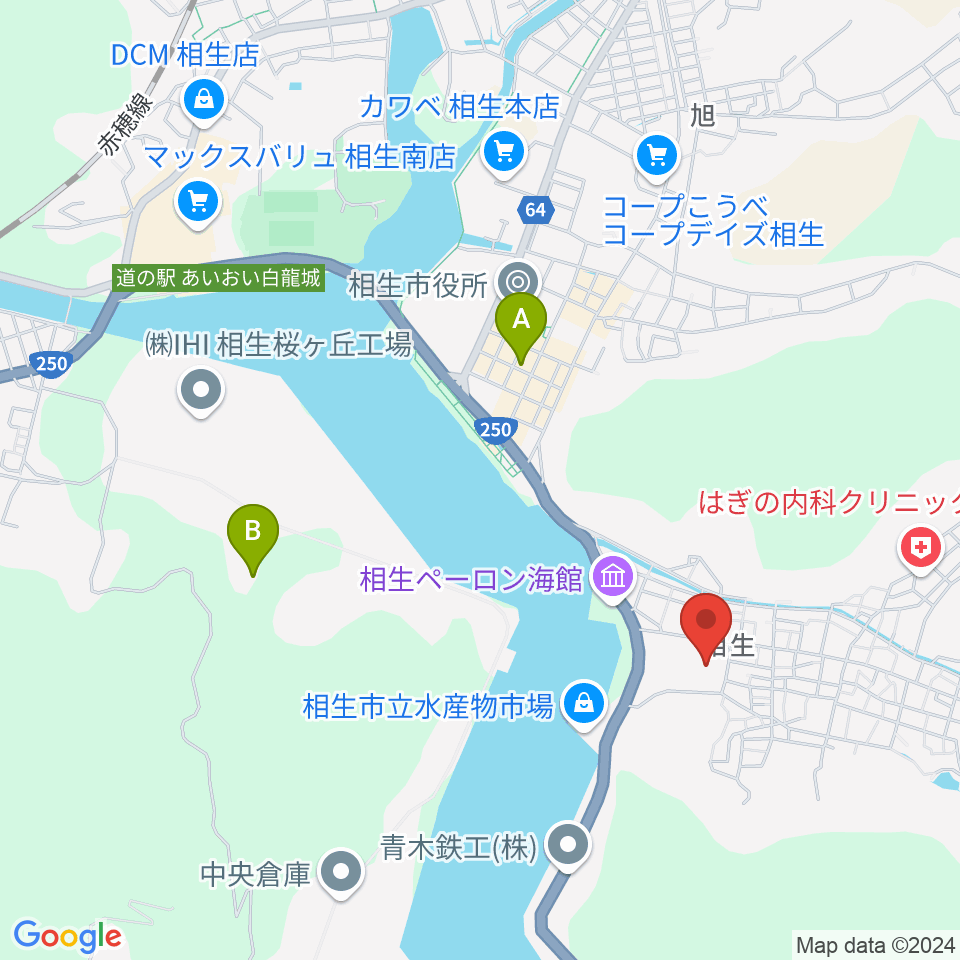 相生市文化会館 扶桑電通なぎさホール周辺のホテル一覧地図