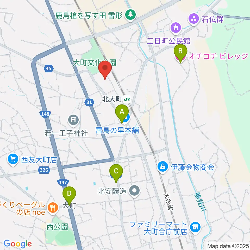 大町市文化会館エコーホール周辺のホテル一覧地図