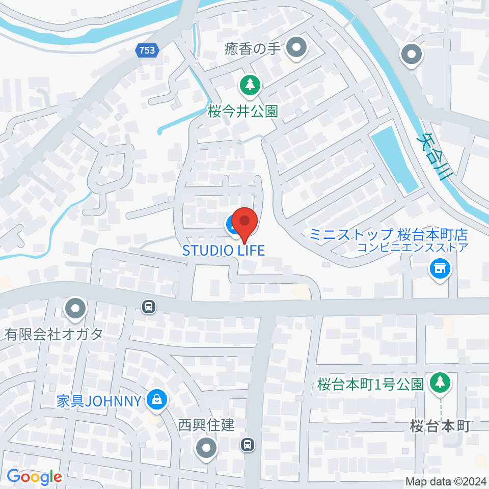 STUDIO LIFE周辺のホテル一覧地図