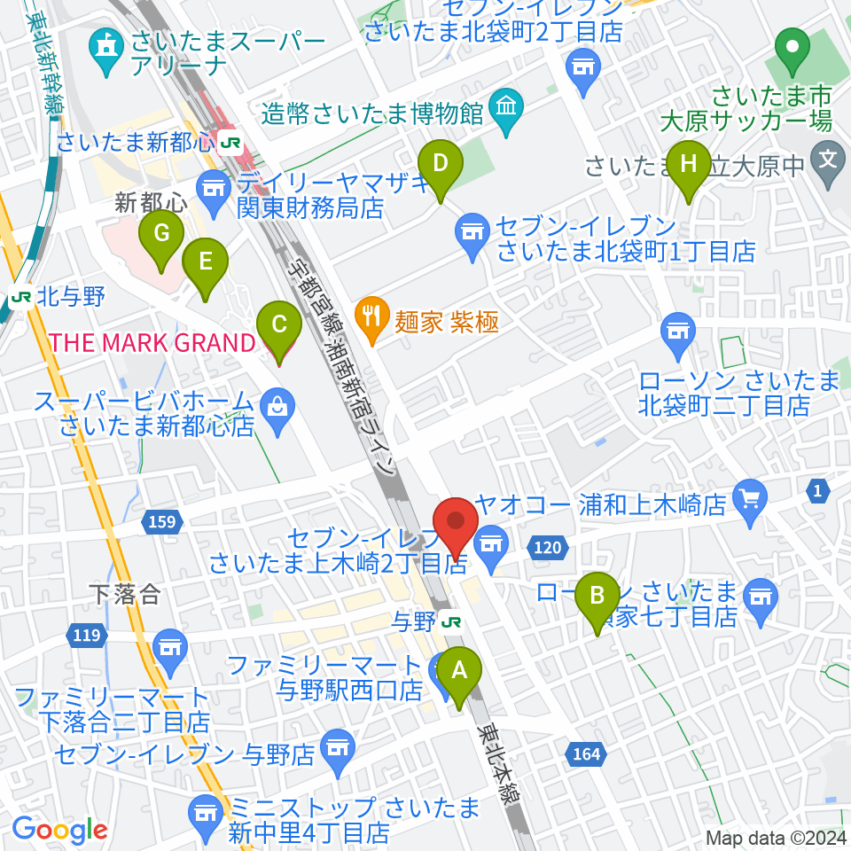 GalleryシャインEAST周辺のホテル一覧地図