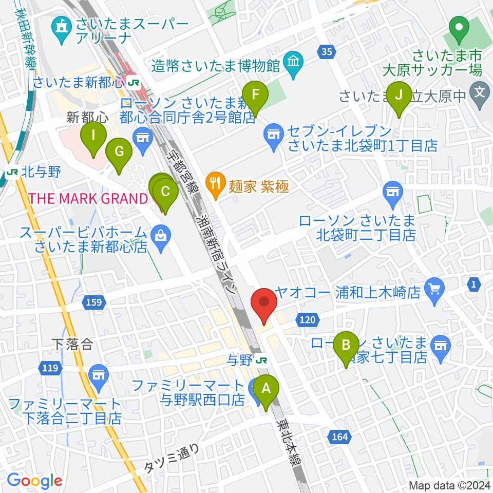 GalleryシャインEAST周辺のホテル一覧地図