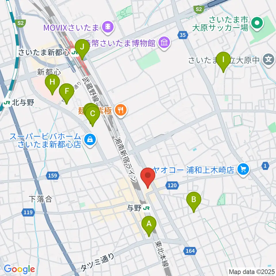 GalleryシャインEAST周辺のホテル一覧地図
