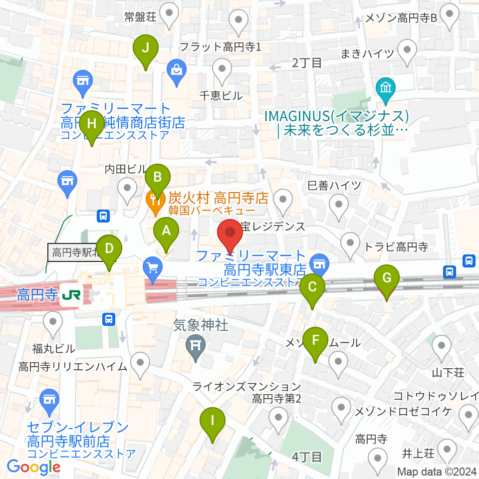 JIROKICHI周辺のホテル一覧地図