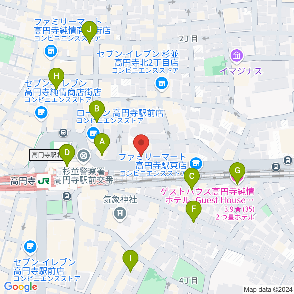 JIROKICHI周辺のホテル一覧地図