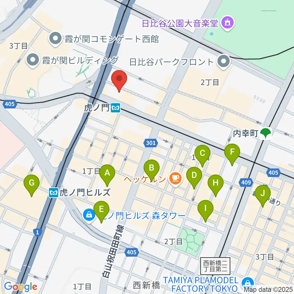 ビーテックジャパン東京周辺のホテル一覧地図