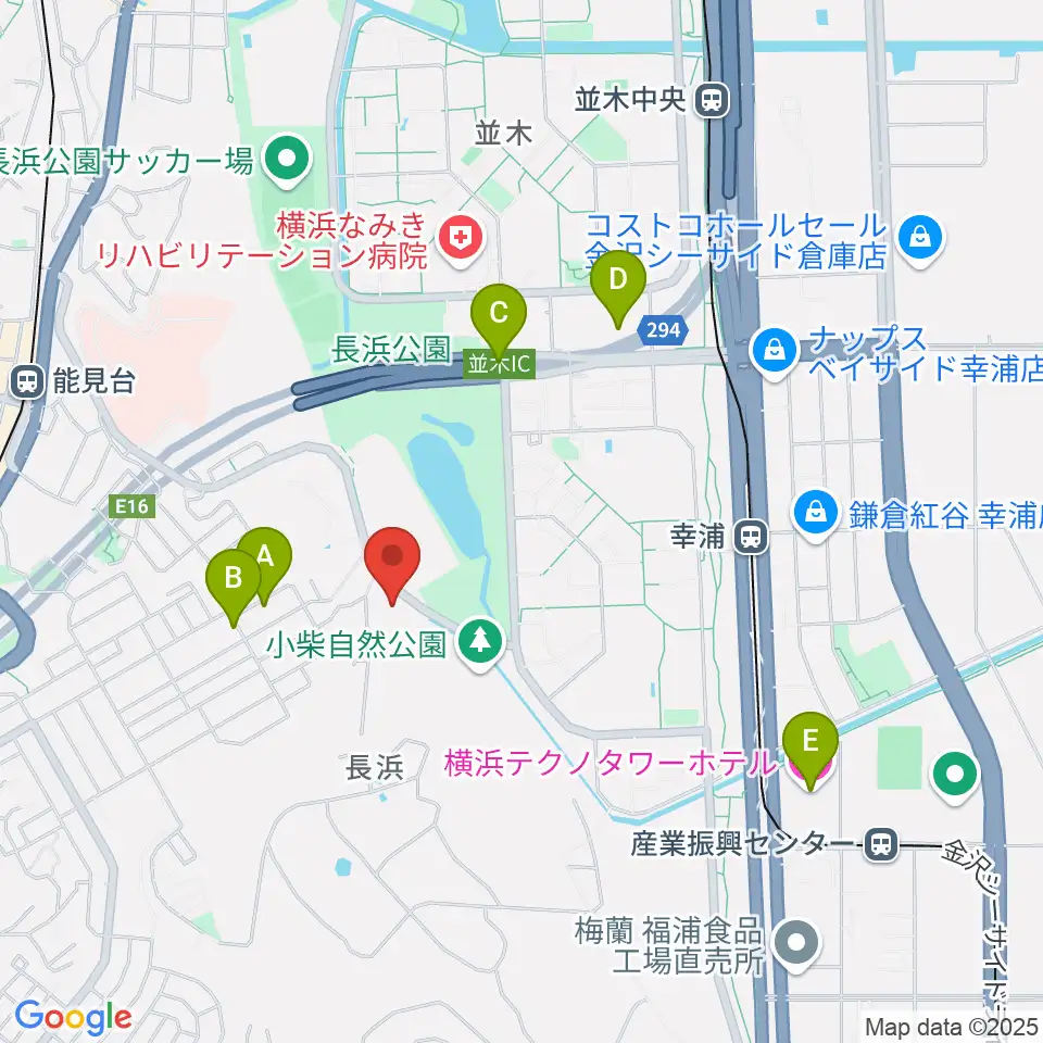 横浜市長浜ホール周辺のホテル一覧地図