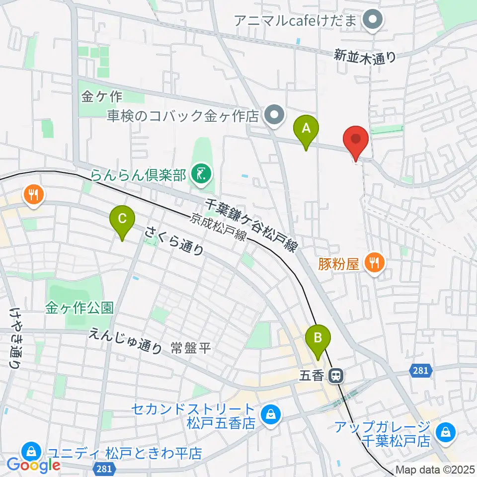 フリュ－ゲル・ザール周辺のホテル一覧地図