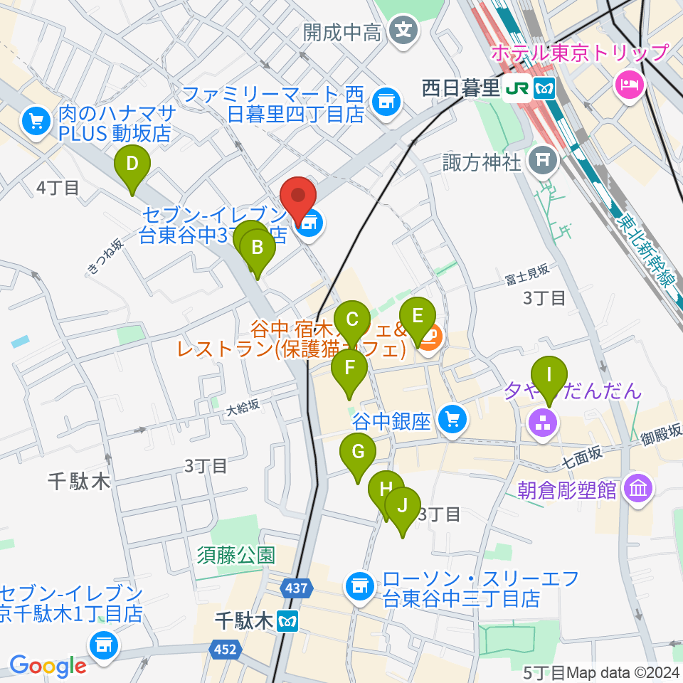 やなか音楽ホール周辺のホテル一覧地図