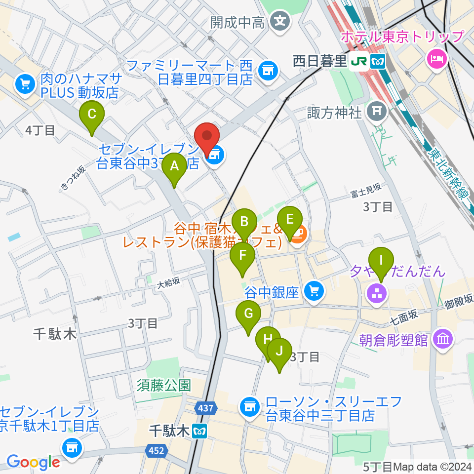 やなか音楽ホール周辺のホテル一覧地図