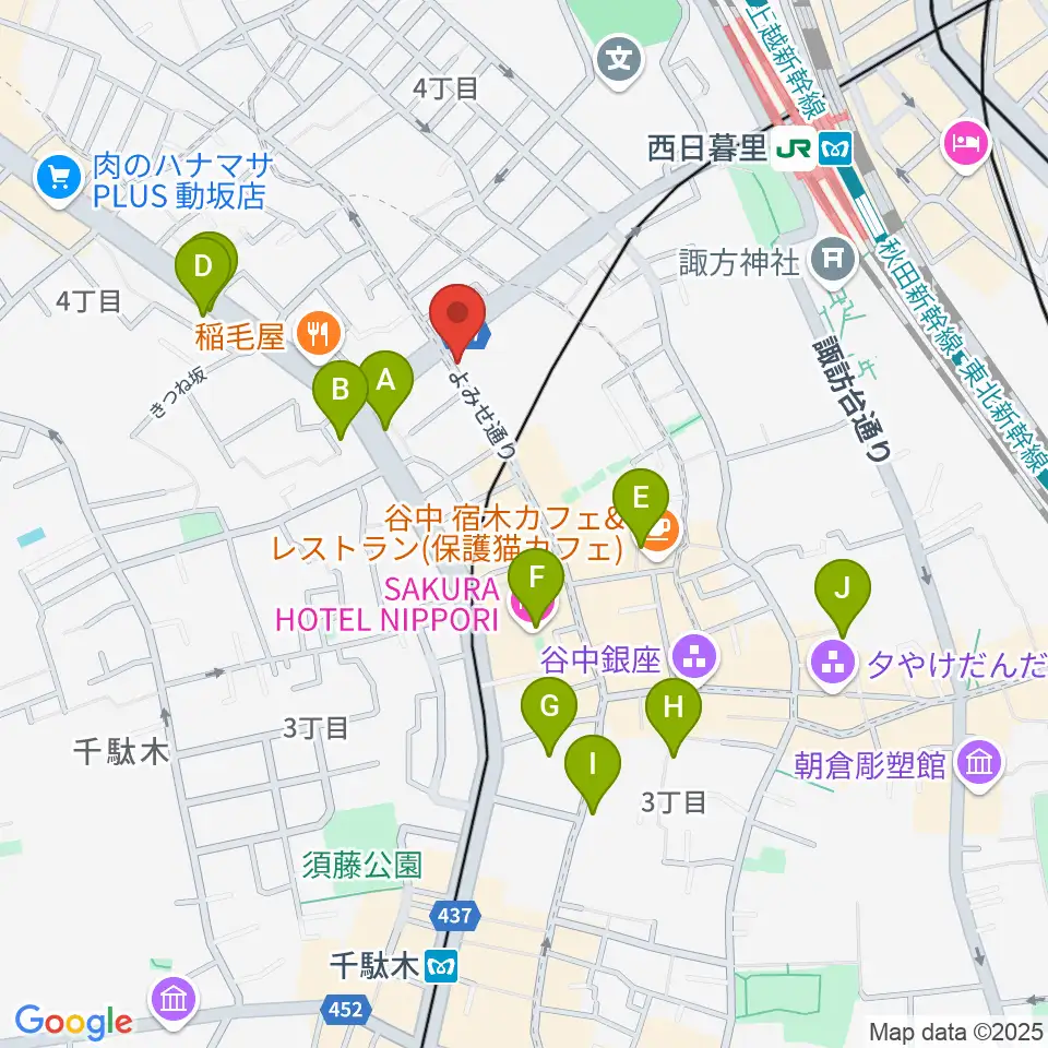 やなか音楽ホール周辺のホテル一覧地図
