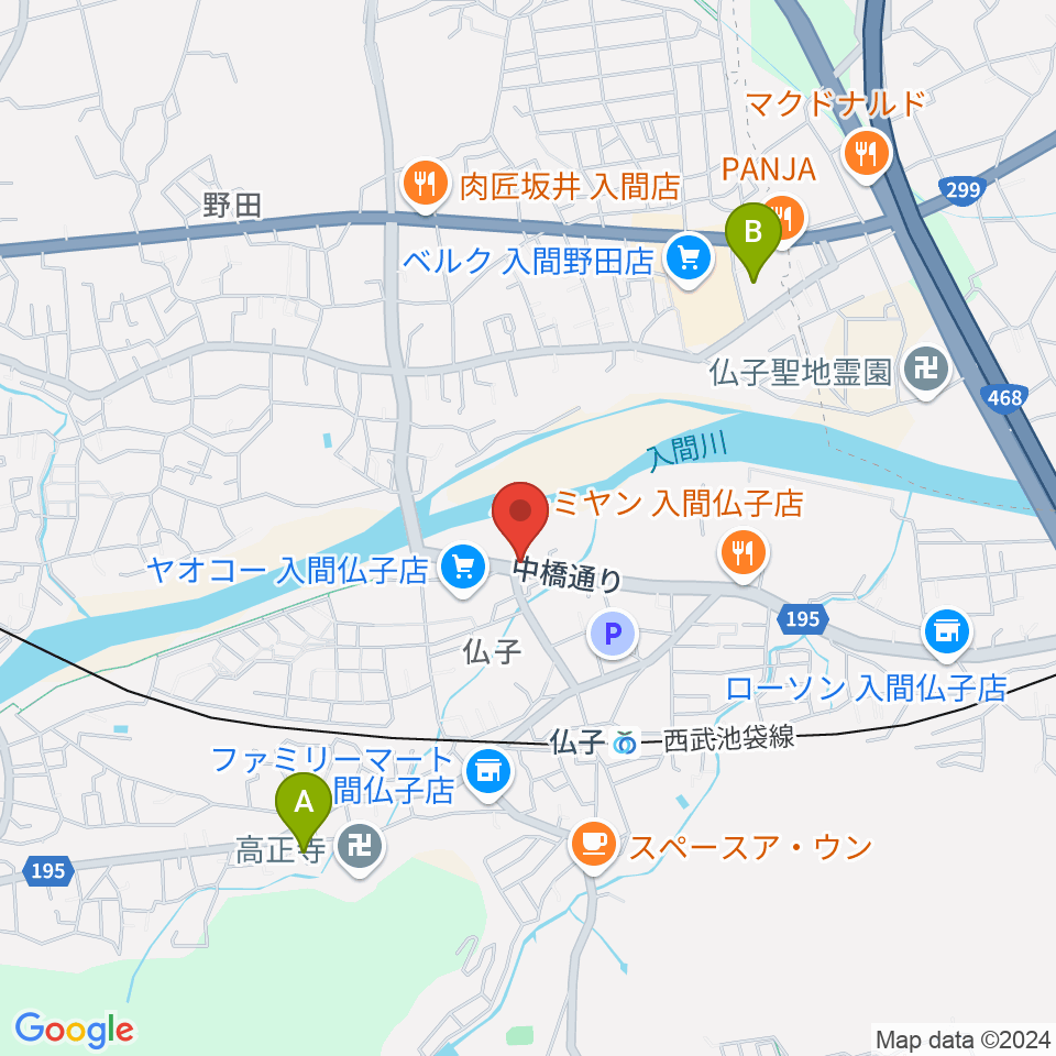 入間市文化創造アトリエ アミーゴ周辺のホテル一覧地図