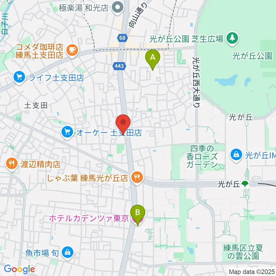 日本ピアノギャラリー ドルチェホール周辺のホテル一覧地図