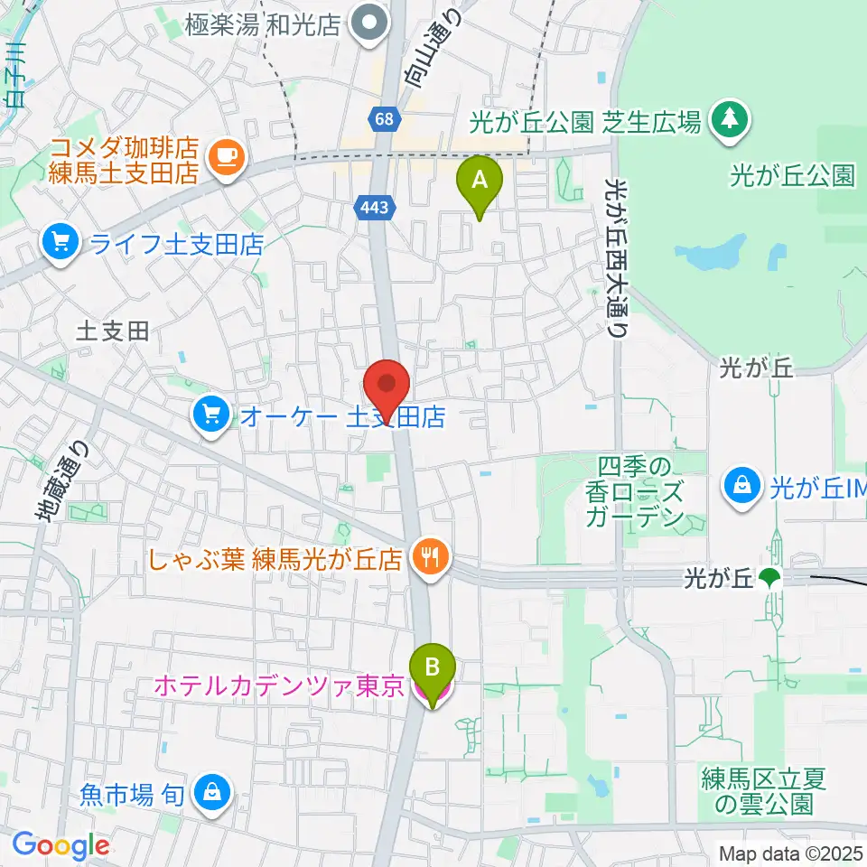 日本ピアノギャラリー ドルチェホール周辺のホテル一覧地図