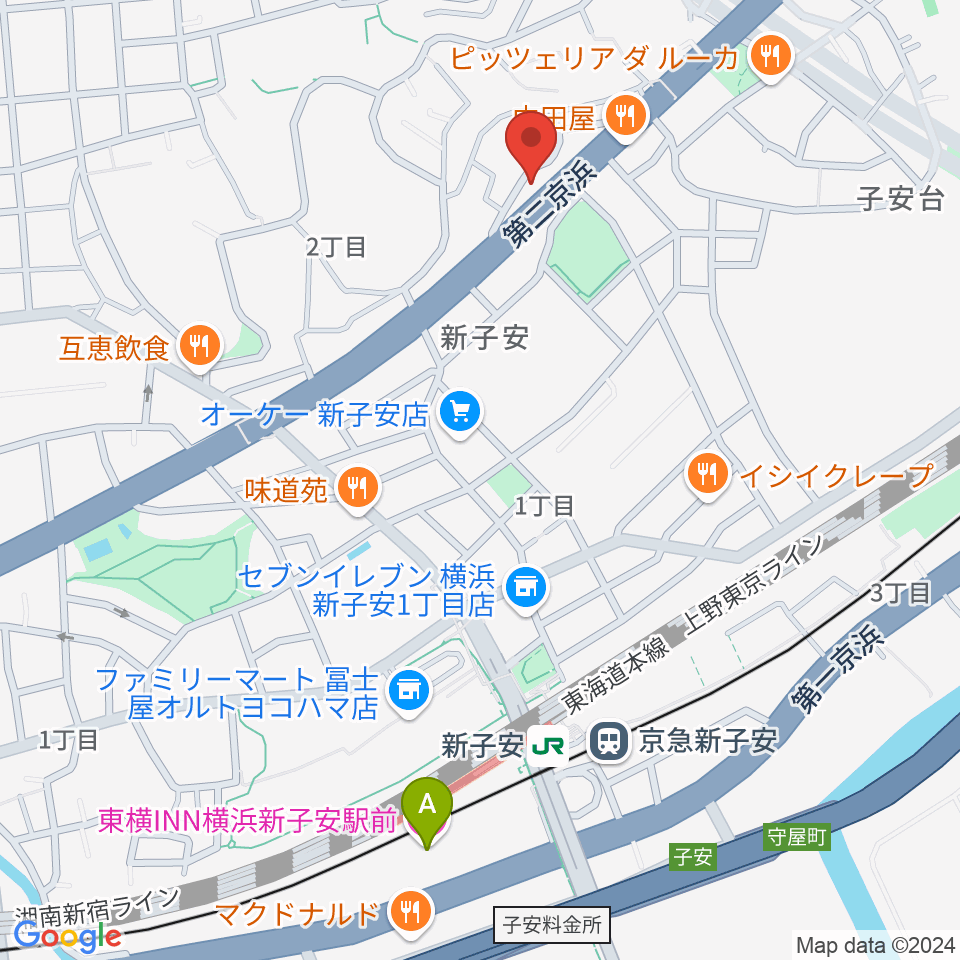 日本ピアノギャラリー横浜店周辺のホテル一覧地図