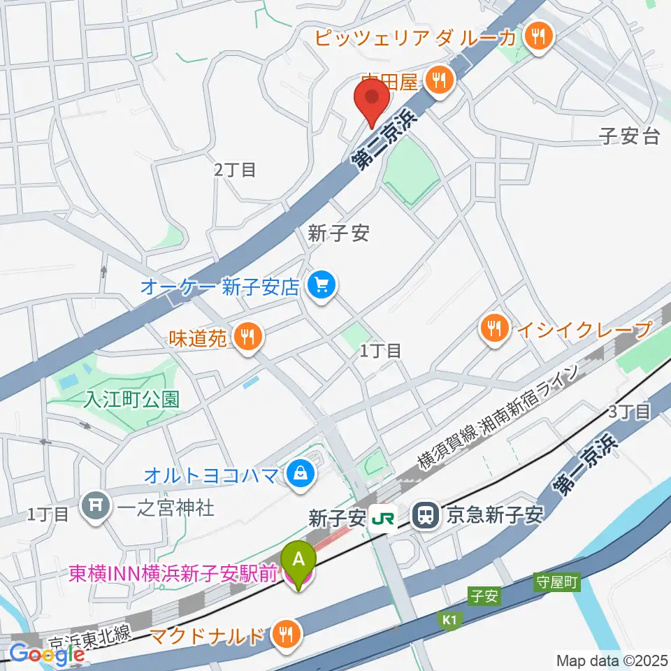 日本ピアノギャラリー横浜店周辺のホテル一覧地図