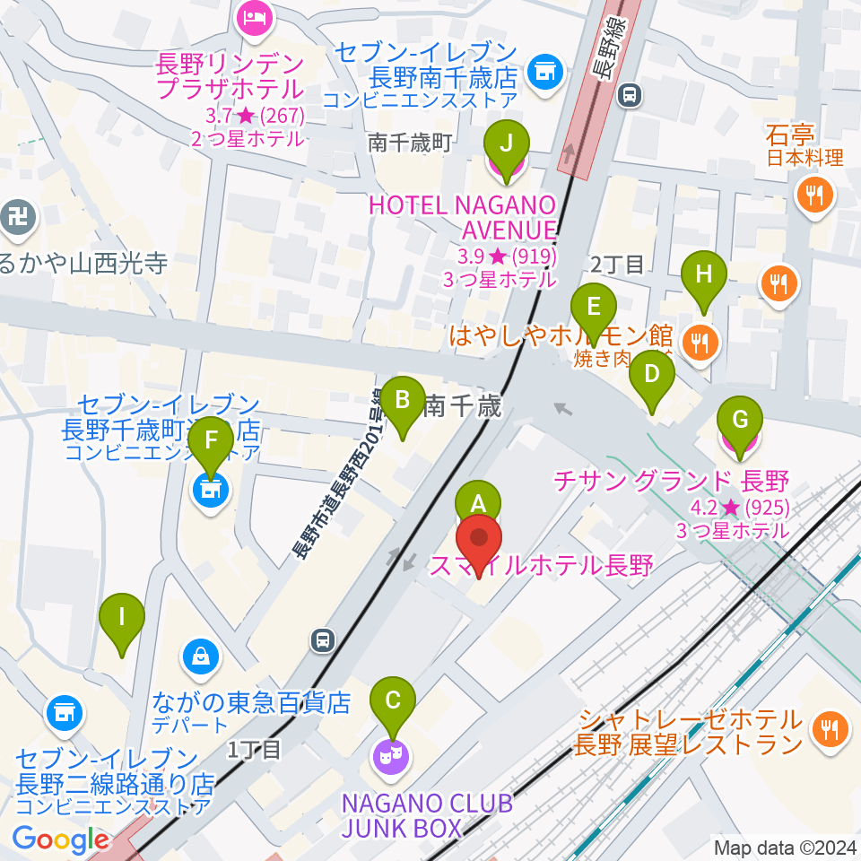 拓郎age周辺のホテル一覧地図