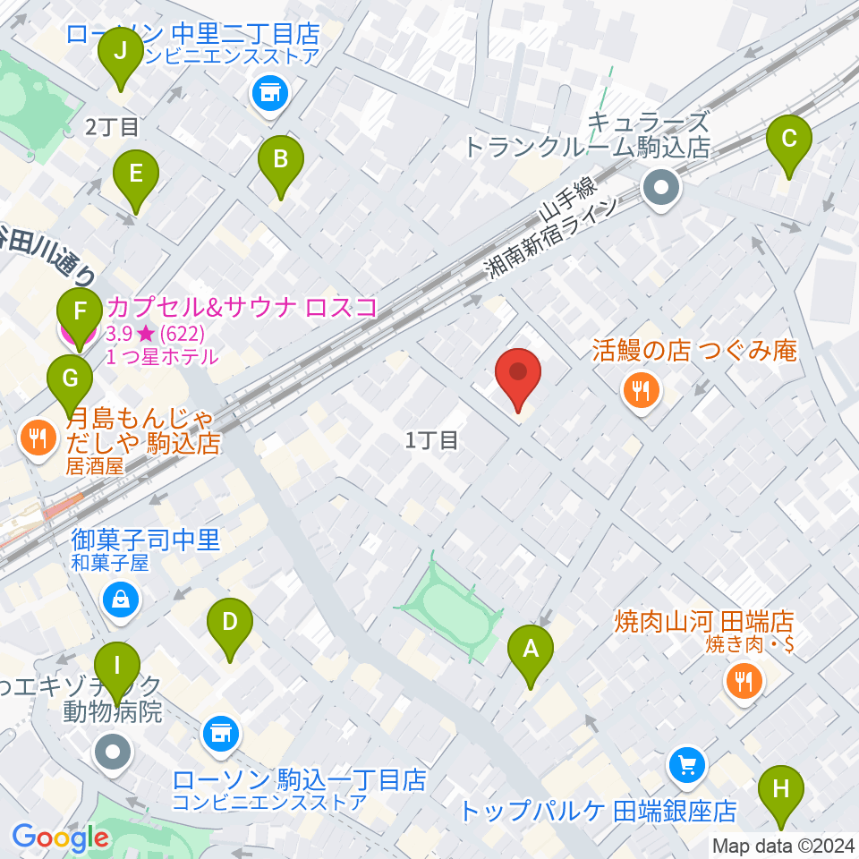 ソフィアザールサロン周辺のホテル一覧地図