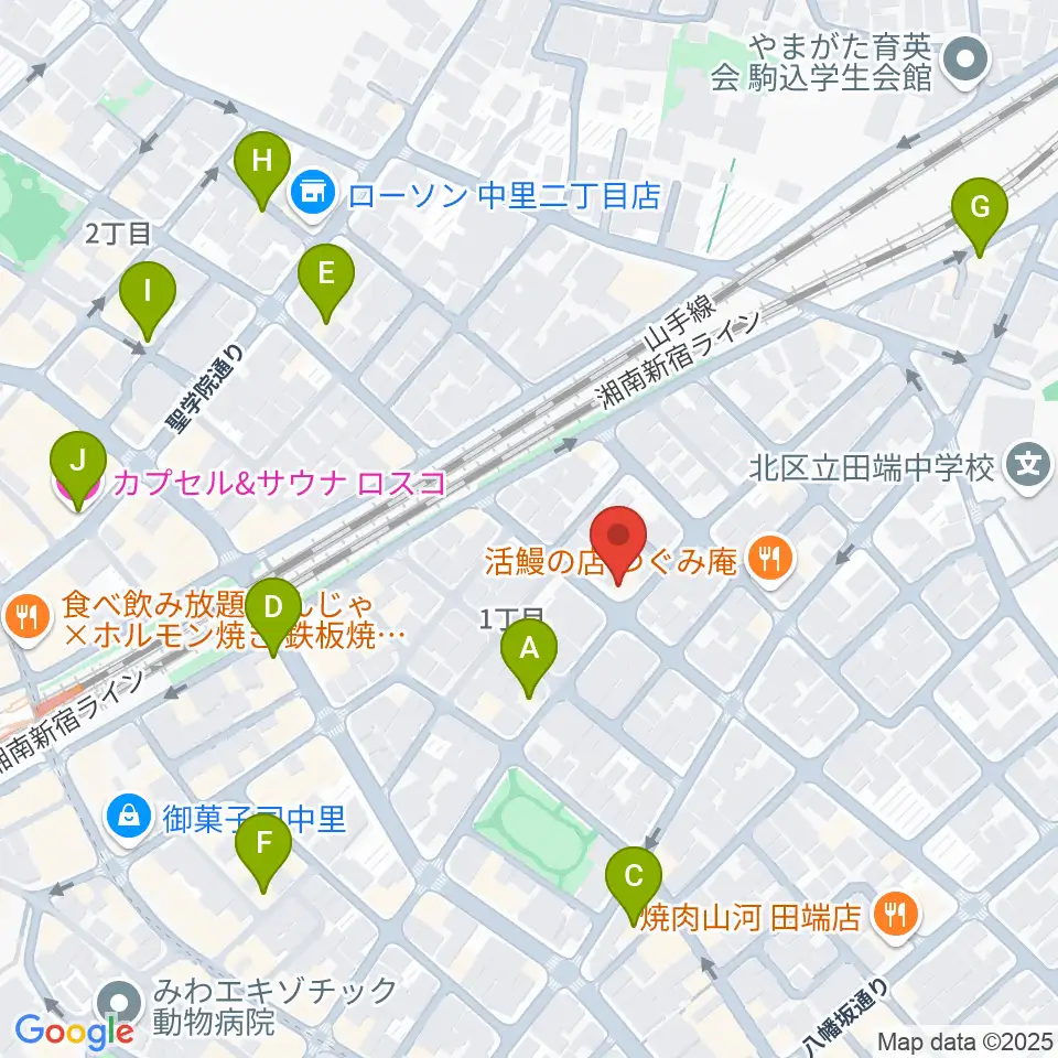 ソフィアザールサロン周辺のホテル一覧地図