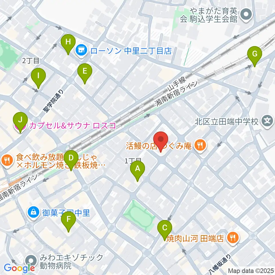 ソフィアザールサロン周辺のホテル一覧地図