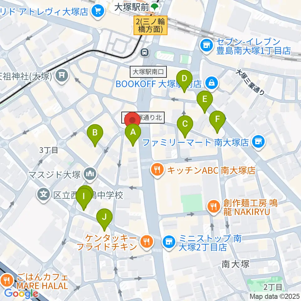 大塚Welcome back周辺のホテル一覧地図