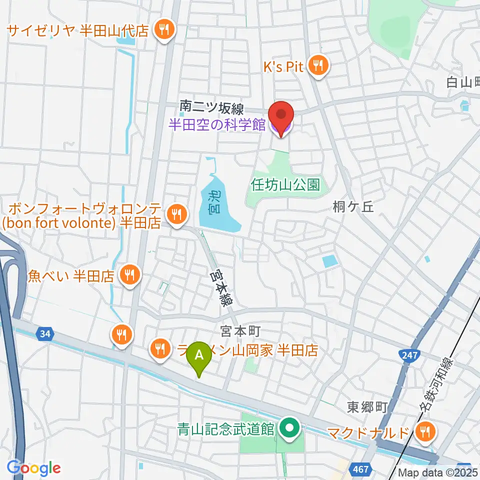 半田空の科学館周辺のホテル一覧地図