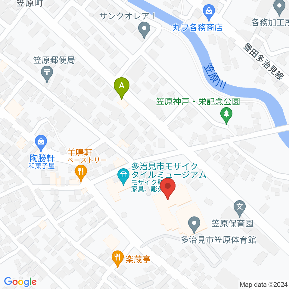 多治見市笹原交流センター周辺のホテル一覧地図