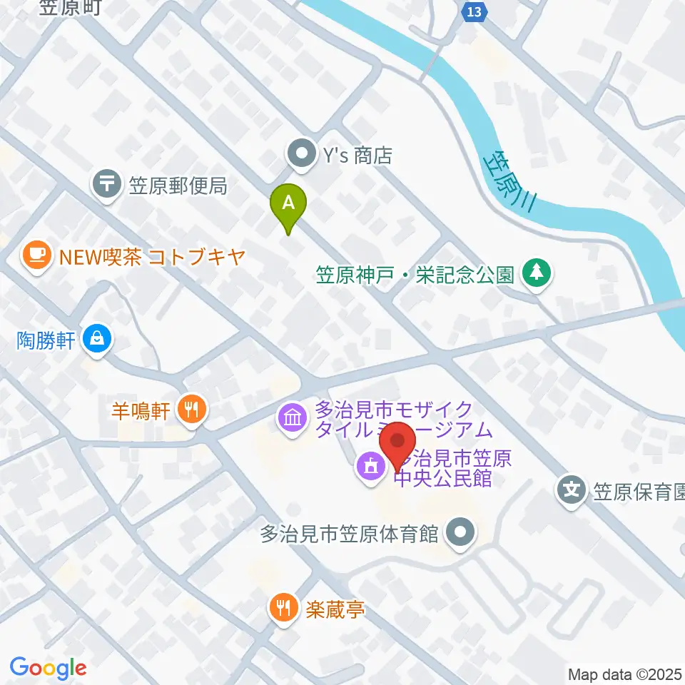 多治見市笹原交流センター周辺のホテル一覧地図