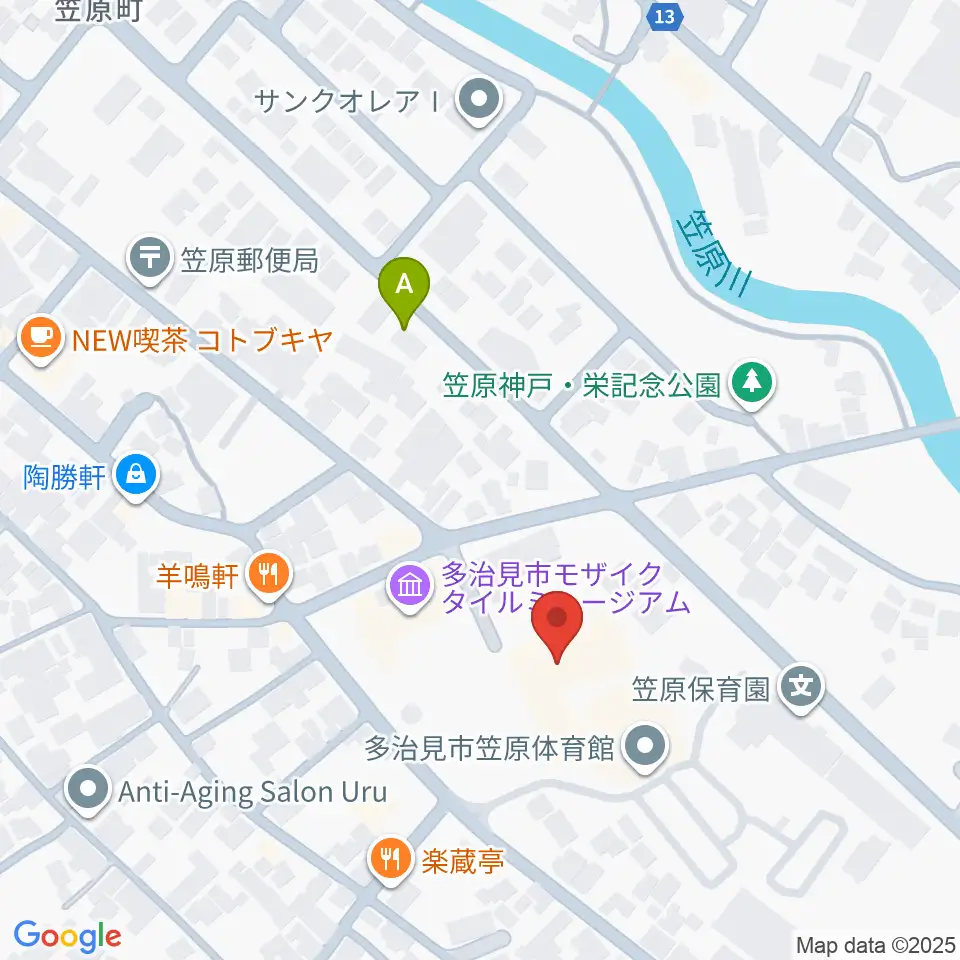 多治見市笹原交流センター周辺のホテル一覧地図