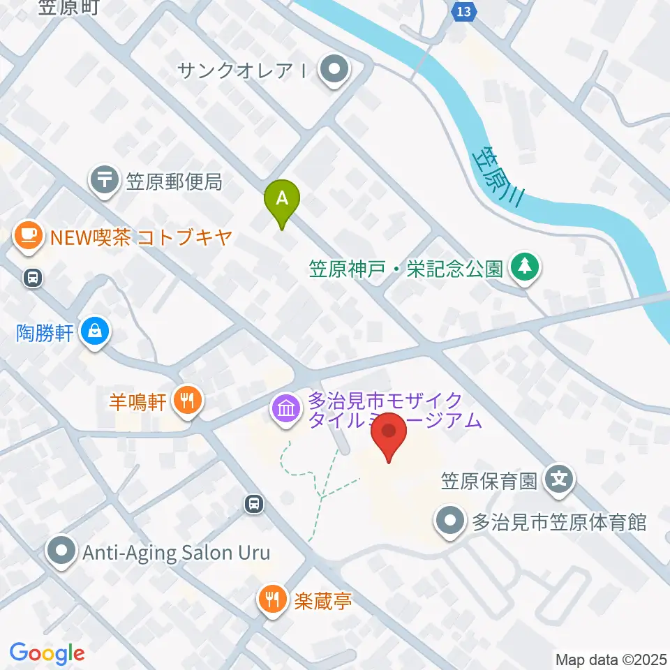 多治見市笹原交流センター周辺のホテル一覧地図