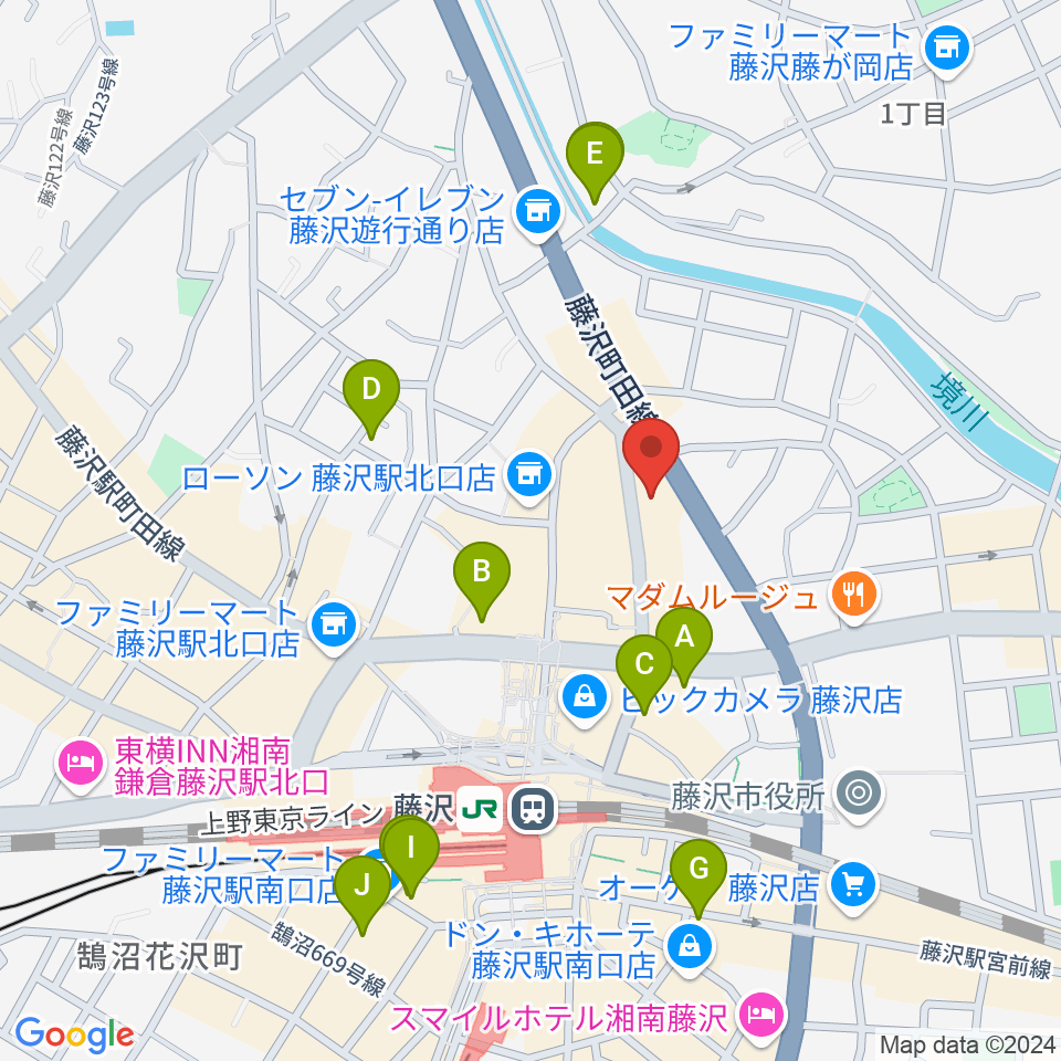 新堀ライブ館周辺のホテル一覧地図