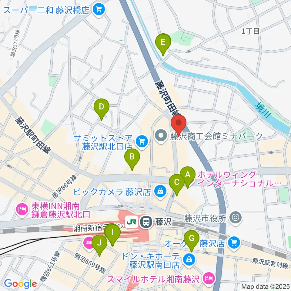 新堀ライブ館周辺のホテル一覧地図
