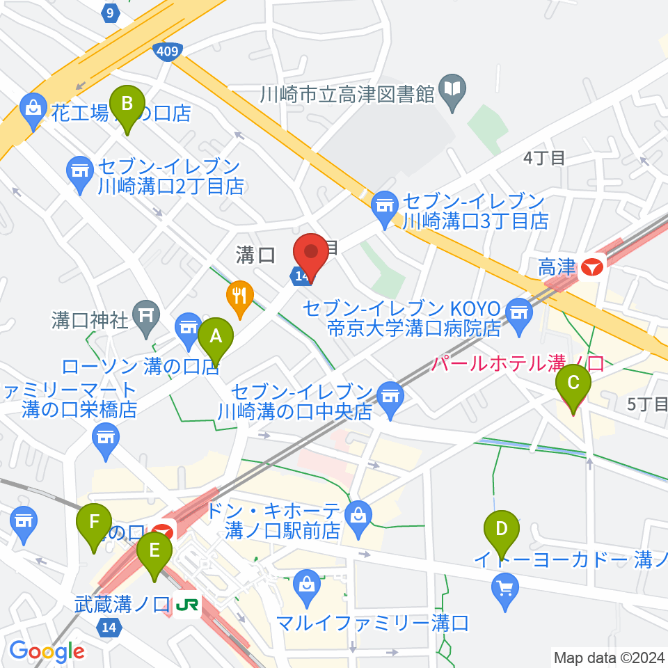 糀ホール周辺のホテル一覧地図