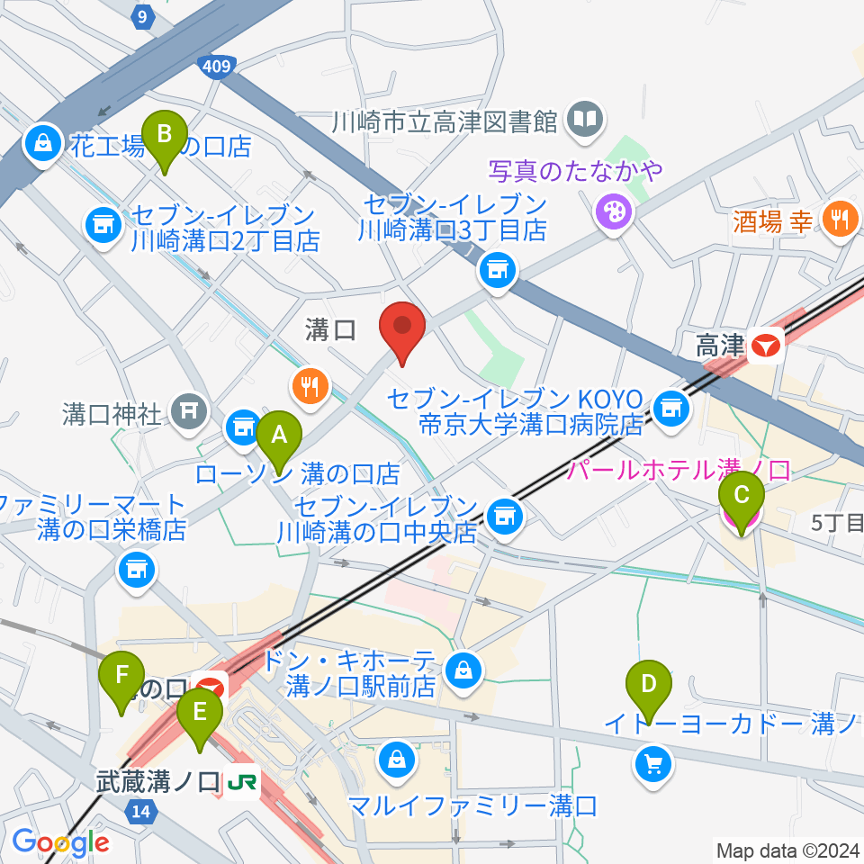 糀ホール周辺のホテル一覧地図