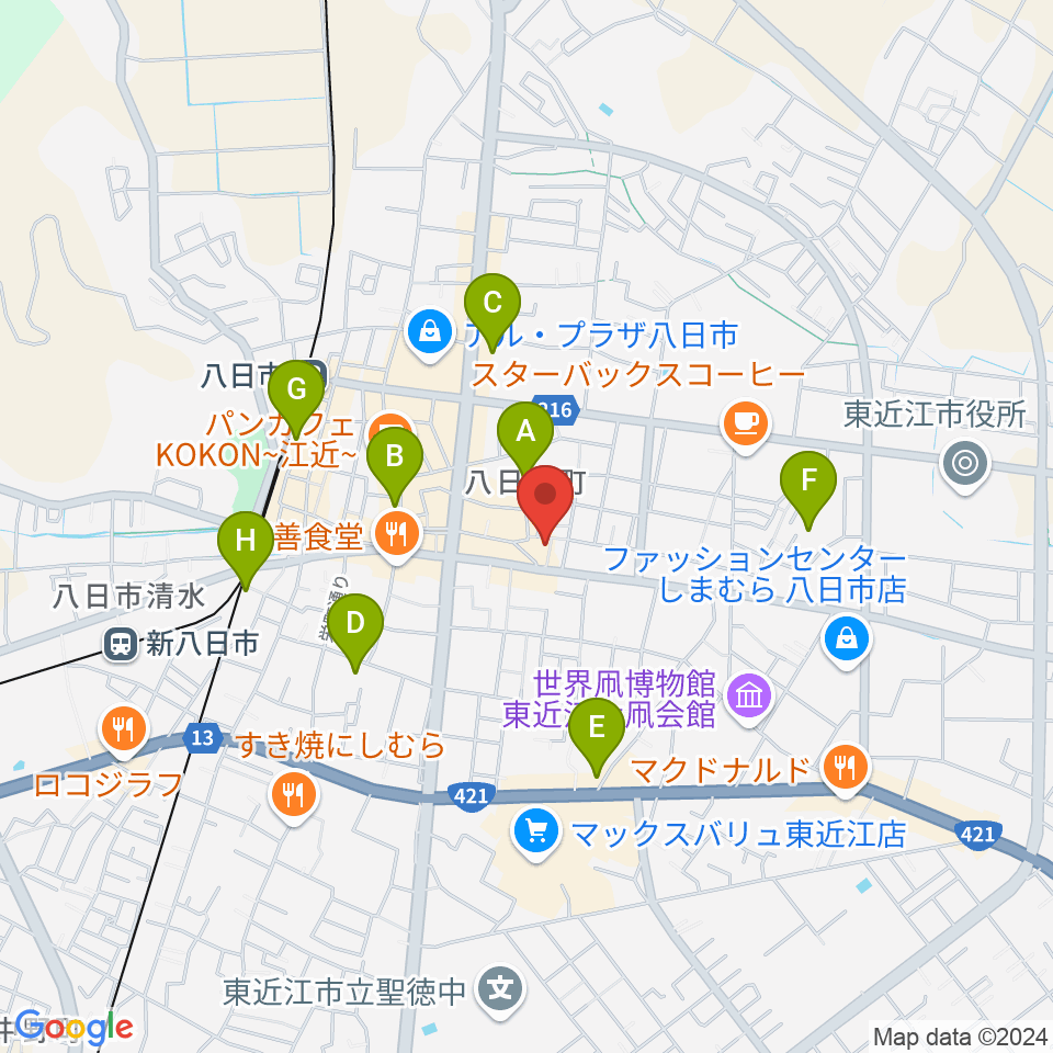 太子ホール周辺のホテル一覧地図