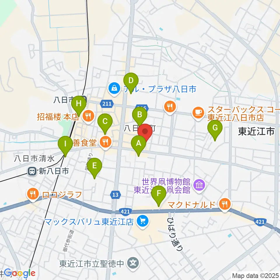 太子ホール周辺のホテル一覧地図