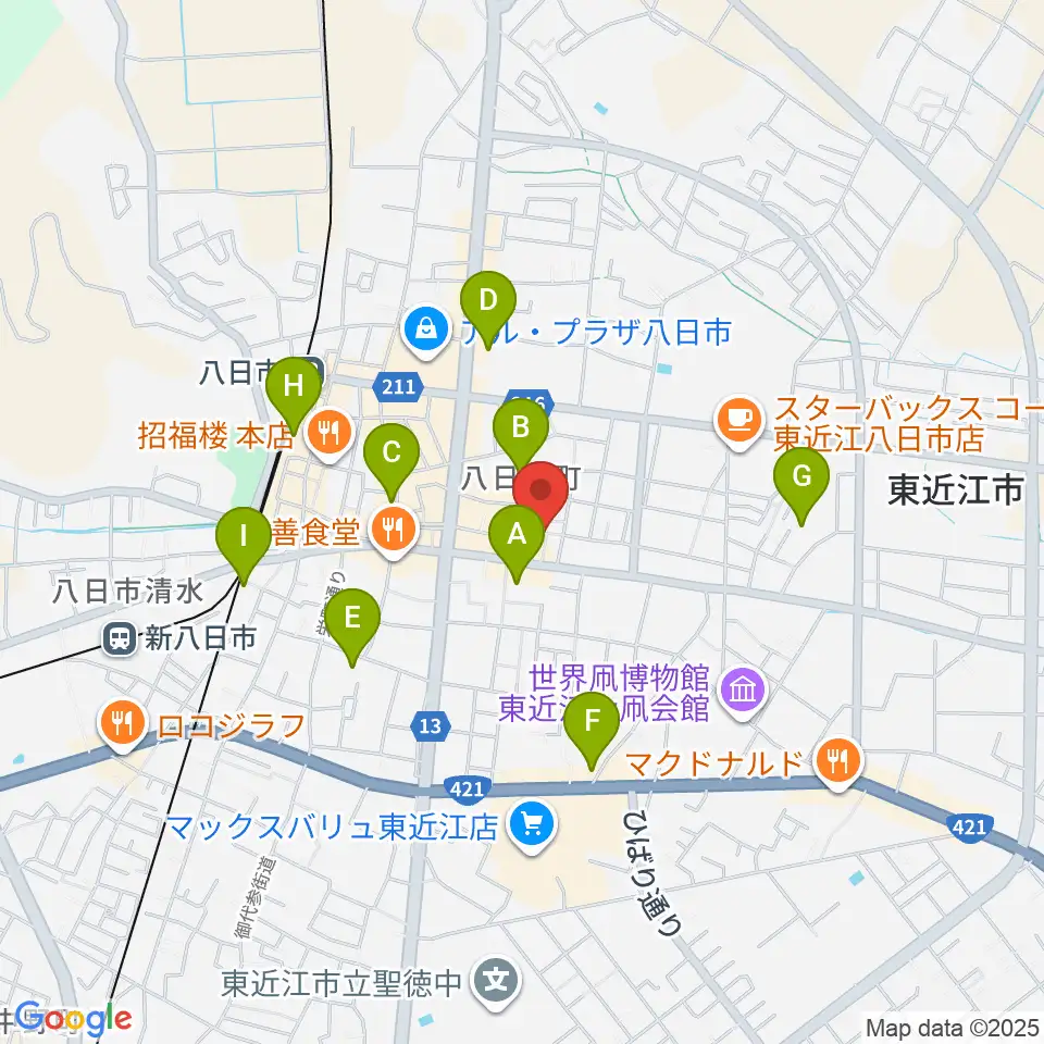 太子ホール周辺のホテル一覧地図